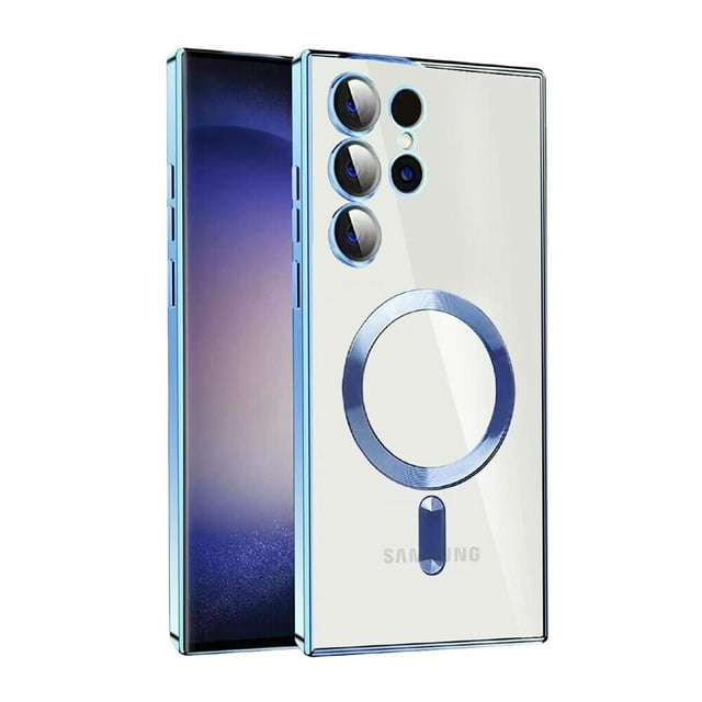 Magnetic Case Designed for Samsung Galaxy S24 Ultra 5G - Compatible with Charging & Accessories - Blue