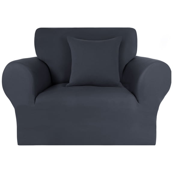 Unique Bargains 1-Piece Sofa Cover Stretch Couch Slipcover Armchair, Dark Gray