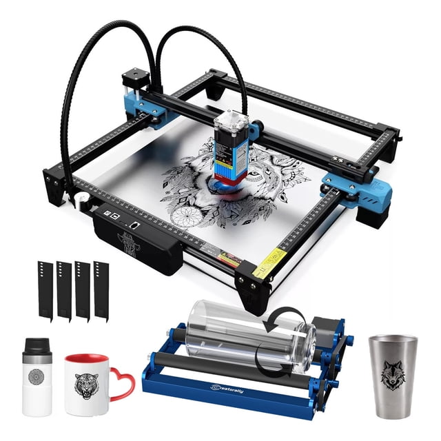 Twotrees TTS-55 Pro Máquina Cortador Grabado Láser Y Rodillo