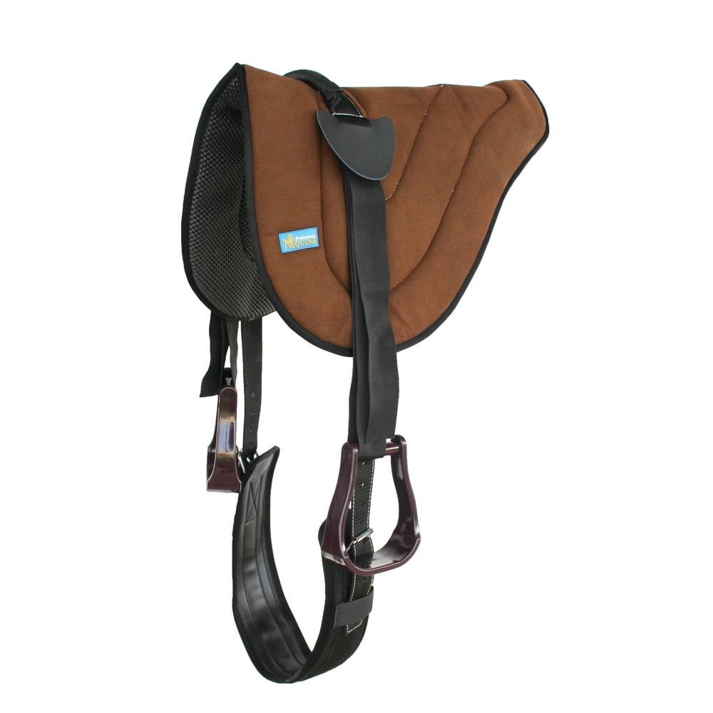 Challenger Horse Western Suede Leather Neoprene Bareback Saddle Pad