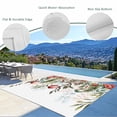 thumbnail image 6 of Outdoor Rug 5x7 ft Watercolor Floral Christmas Balls Waterproof Outdoor Patio Rug Mat Non Slip Outside Area Rugs Carpet for RV,Camping,Porch,Deck,Pool,Balconybackyard,Winter Poinsettia Leaf, 6 of 9