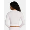 thumbnail image 3 of Madden NYC Women’s Heart Top with Long Sleeves, Sizes XXS-XXL, 3 of 5
