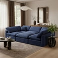 thumbnail image 2 of Meridian Furniture Indulge 164" Velvet U-Shaped Modular Sectional in Navy, 2 of 9