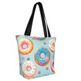 thumbnail image 2 of Fotbe Colorful Donut Pattern Beach Tote,Shoulder Handbag,Spacious Tote Bag,Lightweight Travel Bag,Versatile Shopping Bag, 2 of 9