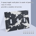 thumbnail image 4 of Dailycode Light Switch Plate Covers 3 Gang Wall Plate Plastics Outlet Covers for Kitchen Home Office Decor Vintage White Shark, 4 of 8