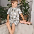 thumbnail image 4 of Balery winter Snowflake beer Conjunto de Pijama Infantil de Manga Corta con Estampado – Ropa de Dormir de Algodón Suave-X-Large, 4 of 6