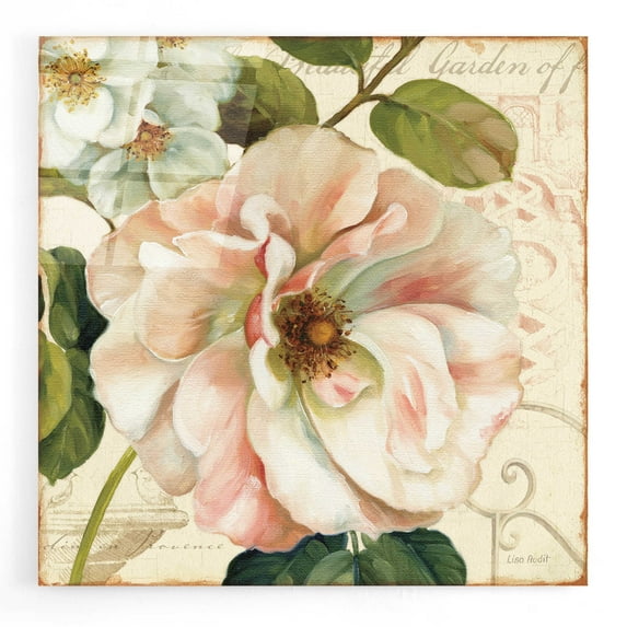 Epic Art 'Les Jardins II' by Lisa Audit, Acrylic Glass Wall Art, 12"x12"