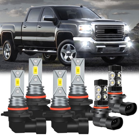 9005 9006 9145 LED Headlight Fog Bulb For GMC Sierra 1500 2500 3500 2003-2006