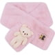 thumbnail image 1 of Bufanda de felpa cálida para niñas y niños, calentador de cuello, bufandas gruesas y suaves con diseño de gato lindo para invierno (rosa), 1 of 5