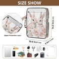 thumbnail image 3 of Haosy Accordion File Organizer Zipper Binder 500 Sheet 6-Tab Expanding File Folder Multi-Pocket 1.2 Inch 3 Ring Two Bunnies with Flower, 3 of 7