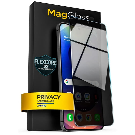 MagGlass Designed for Samsung Galaxy S25 Edge Privacy Screen Protector - Anti Spy Tempered Glass with Alignment Applicator