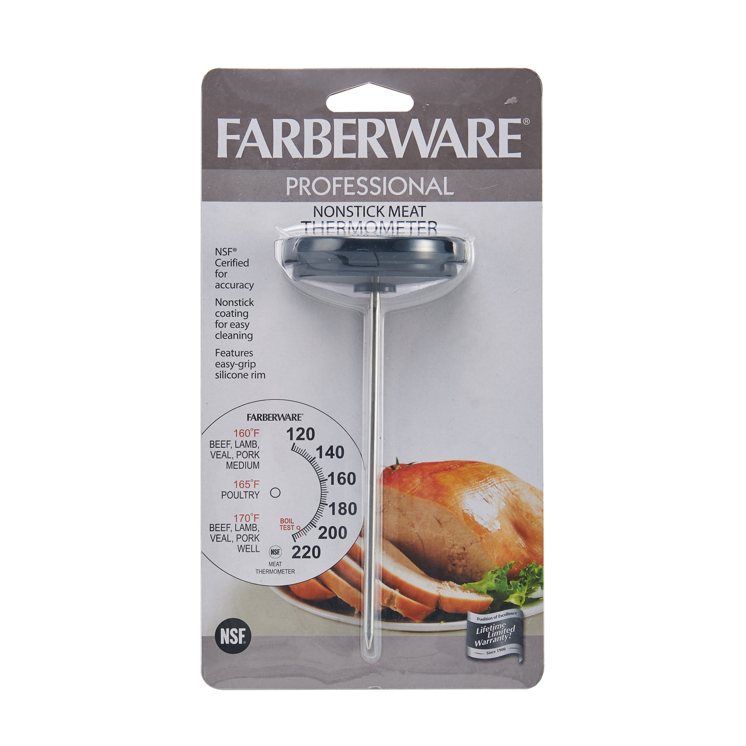 Farberware 5141020 Protek Refrigerator Thermometer, Silver