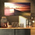 thumbnail image 1 of Wooden Boardwalk into Colorful Sea - Bridge Canvas Art Print, 1 of 3