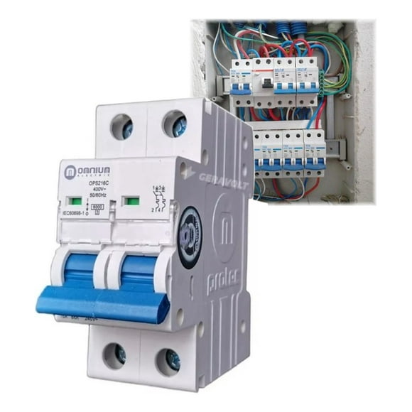 Pastilla Interruptor Termomagnético Riel-din 220v Omnium