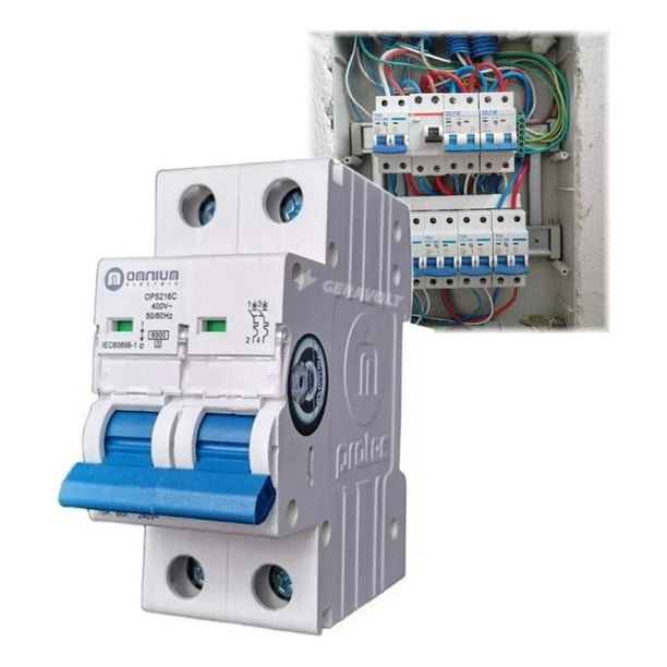 Pastilla Interruptor Termomagnético Riel-din 220v Omnium