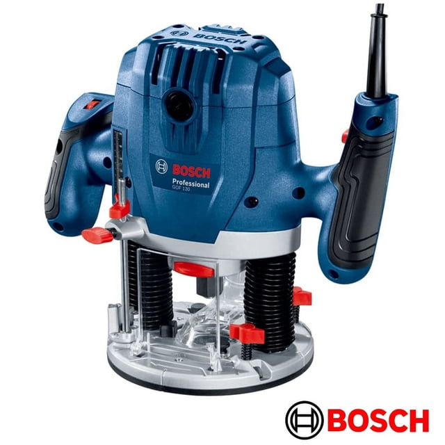 Router Fresadora de Superficies Bosch Profesional GOF 130 Motor 1300w Ajustes de Velocidad Empuñadura Ergonómica