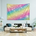 thumbnail image 4 of GZHJMY Rainbow Tapestry Aesthetic Tapestry for Bedroom Living Room Classroom Dorm 90" x 60" Inches Gift Decor, 4 of 6