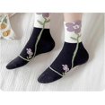 thumbnail image 5 of KAIYANG Calcetines de algodón bonitos para mujeres y niñas, 5 pares de calcetines para deportes y uso diario, 5 of 5