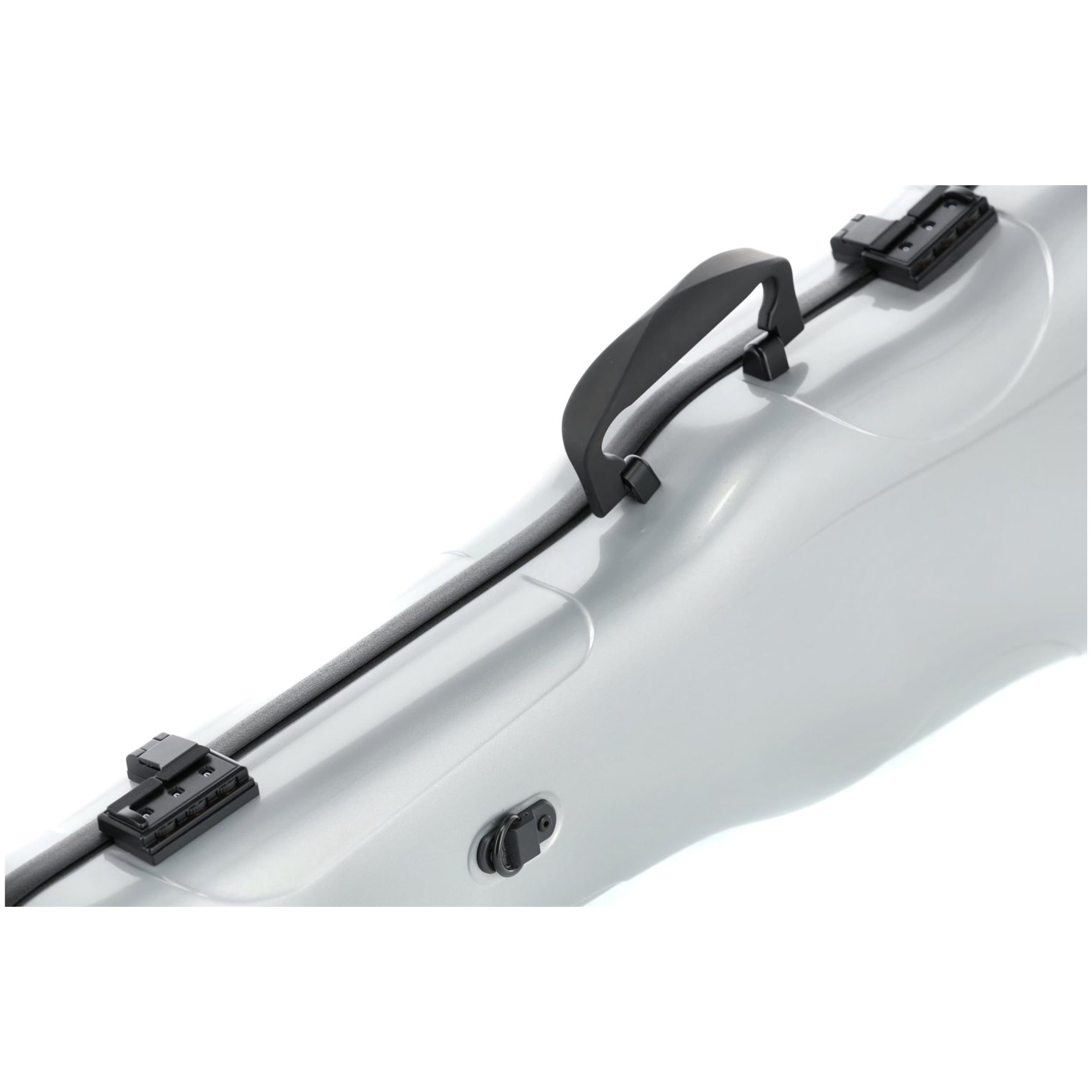 GEWA Violin Case, Air 1.7, Shaped, 4/4, Metallic Silver/Black, High Gloss