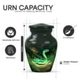 thumbnail image 3 of Yatskia Green Snake at Forest Mini Memorial Keepsake Urns for Human Ashes Adult Mother and Father, Decorative Large Funeral Urn for Adult Ash, (Classic 10 Inch and 3 Inch), 3 of 8