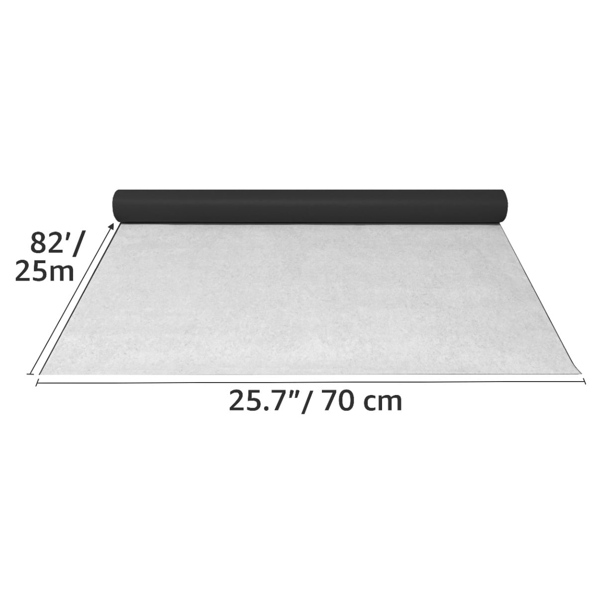 UOFFICE Colored Black Kraft Paper Roll, 25.7 x 82'