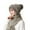 A-Grey369, variant on Bibifish One Piece Scarf Hats For Women Winter Thermal Lined Scarf Hats Solid Color Fleece Cold Weather Knitted Scarf Hats For Ladies