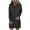 Black, variant on Women's Solid Color Hooded Sweatshirt Dress Drawstring Button Down Dresses Long Sleeve Hoodie Dress with Kangaroo Pocket