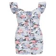 thumbnail image 4 of Robe Moulante Sans Manches pour Femmes, Soirée, Cocktail, Boîte de Nuit, Courte, Mini, 4 of 6