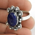 thumbnail image 2 of Natural Lapis Lazuli Blue Gemstone Womens Ring, Statement Ethnic Ring, Bridal Gifts Ring, Elegant Ring, Adorable Ring, Best Friend Gifts, Boho Ring, Mothers Day Gifts (lapis-lazuli, Size 7), 2 of 3