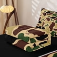 thumbnail image 5 of Erosebridal Vintage Camo Abstract Zipper Queen Comforter Set with Fitted Sheet and 2 Pillowcases for Boys Men, Forest Wildlife Duck Zipper Bedding Set, Olive, Black Reversible, 4pcs, 5 of 7