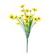 thumbnail image 2 of Artificial Flowers Bouquet Forked Spring Grass Pansy Daisy Stem Plastic Silk Faux Flower 7 Forks 1 Pc Blue Pink White Red Purple Yellow Home Wedding Decor, 2 of 6