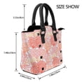 thumbnail image 2 of Lsque Corals Pattern Leather Rivet Shoulder Bag – Elegant Genuine Leather & Microfiber PU Crossbody with Detachable Adjustable Strap, 2 of 5