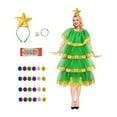 thumbnail image 1 of Disfraz de árbol de Navidad para mujer para fiestas | Material elástico y transpirable | Varias tallas disponibles para eventos festivos y carnavales, 1 of 5