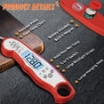 thumbnail image 6 of Digital Meat Thermometer, Waterproof Instant Read Food Thermometer for Cooking and Grilling, Kitchen Gadgets, Accessories with Backlight & Calibration for Candy, BBQ Grill, Liquids, Beef, Turkey…, 6 of 7