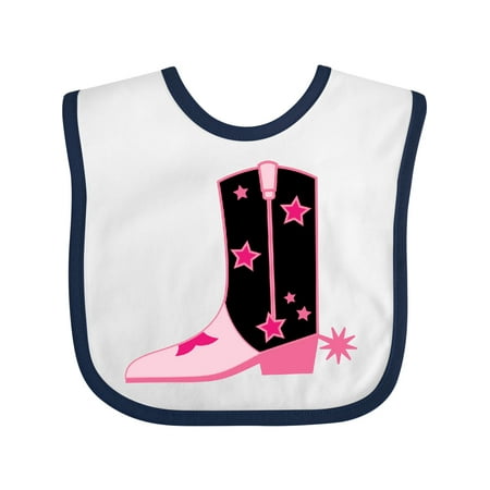

Inktastic Cute Western Cowboy Boot Gift Baby Girl Bib