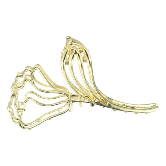 1pc Metal Hair Claws Hair Clips Hair Barrettes for Women Titanium Tone 4.45''x2.83''x1.14''