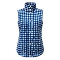 thumbnail image 5 of Gamivast Plaid Quilted Vest for Women Lightweight Padded Stand Collar Sleeveless Jackets Fall Winter 2025 Button Zip up Coat Warm Side Split Outerwear with Pockets, 5 of 5