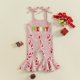 thumbnail image 2 of Mameluco navideño Rarjuiey de una pieza para niños pequeños, bastón de caramelo, rosa, 3-4 años, 2 of 7