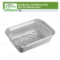 thumbnail image 3 of [50 Pack] EcoQuality 1LB Oblong Take Out Foil Baking Pans - 705 Aluminum Pan for Baking, Roasting, Potluck, Reheating, Catering, Party, BBQ, Baking by EcoQuality, 3 of 8