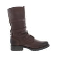 thumbnail image 2 of Steve Madden Womens Banddit Leather Strappy Mid-Calf Boots, 2 of 3