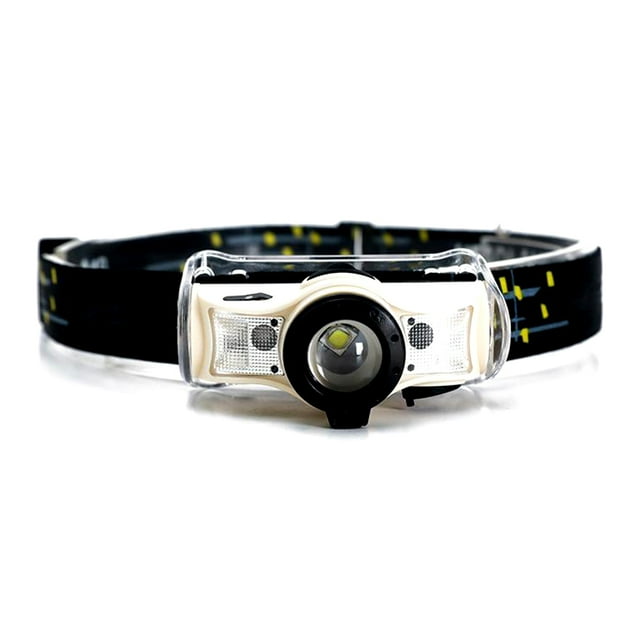 Advancent Linterna frontal portátil 60 grados 250lm carga USB 5500K detección de movimiento LED antorcha pesca nocturna montañismo linternas Ropa Deportiva, Zapatos beis blanco Advancent OD020855-01