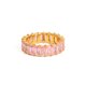 thumbnail image 1 of Uworld-Anillos gruesos de acero inoxidable 316L chapados en PVD, joyería de declaración de boda, concha de perla de agua dulce, anillo de circón, oro de 18K, 1 of 4