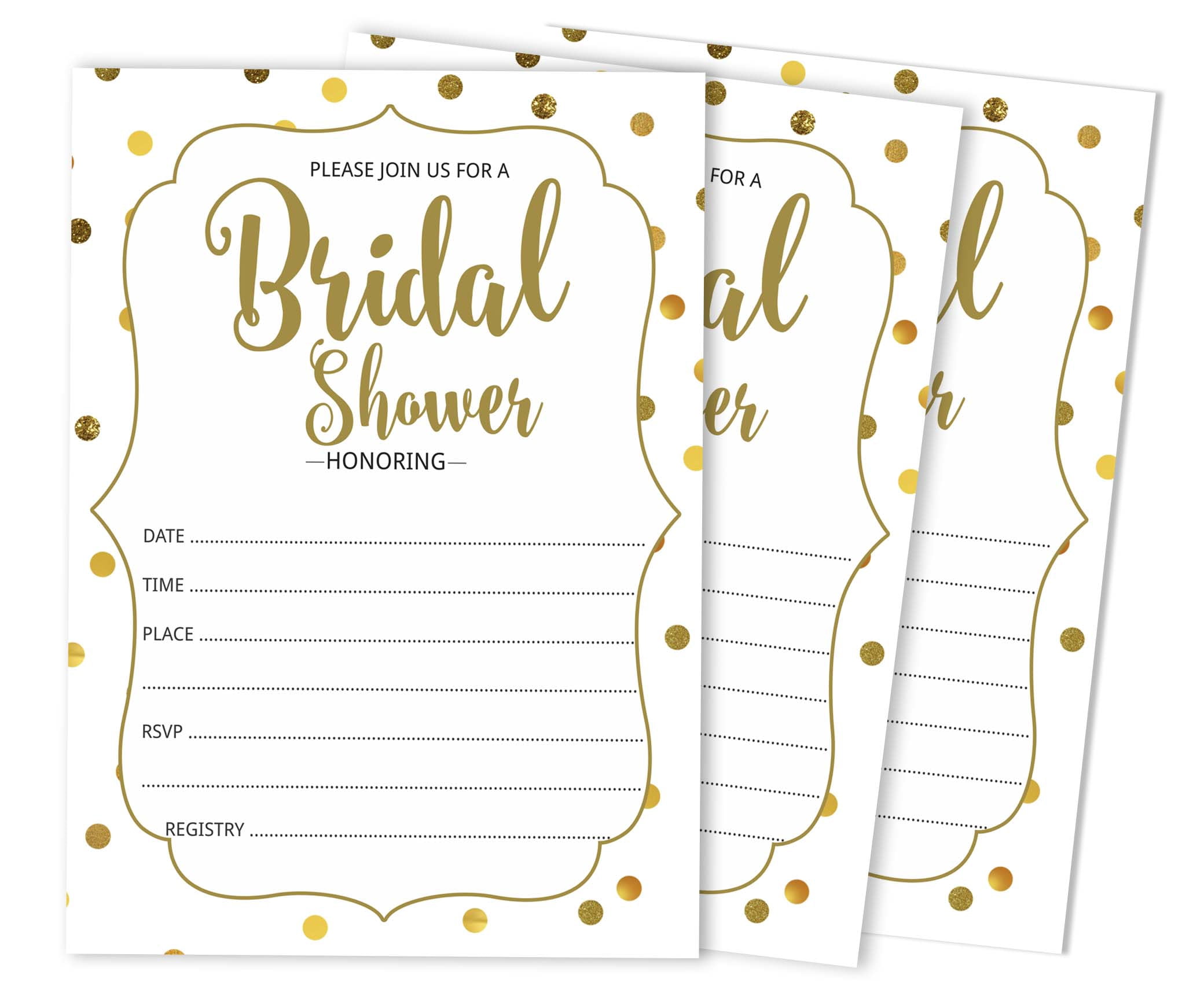 Inkdotpot 50 RSVP Karten Mit Umschlägen – Aquarell Splash Design, 5x7 Zoll, Für Hochzeiten, Babypartys & Feiern