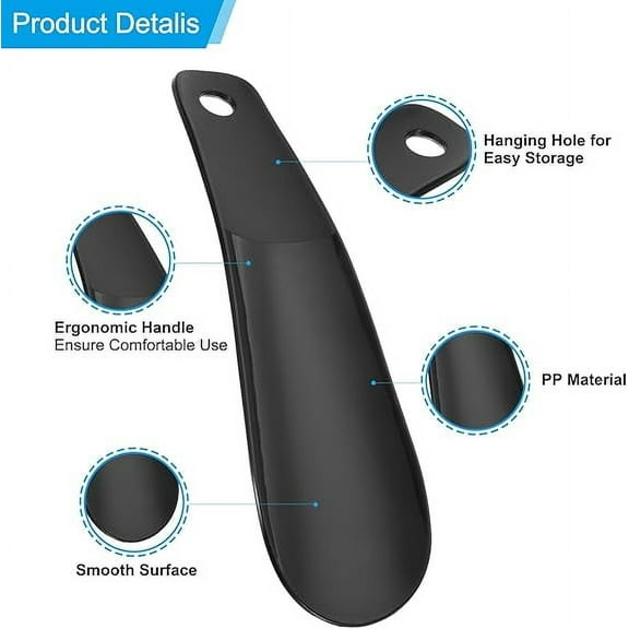 Shoe Horn, Plastic Shoe Helper, Safe And Durable, Compact Shoe Horns for Women Men Adults Seniors, Portable And Invisible(Purple)