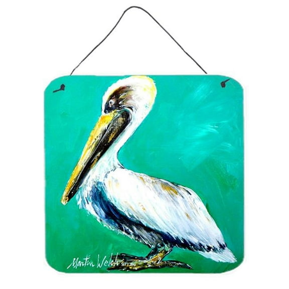 Bird - Pelican Lightin Up Aluminium Metal Wall Or Door Hanging Prints
