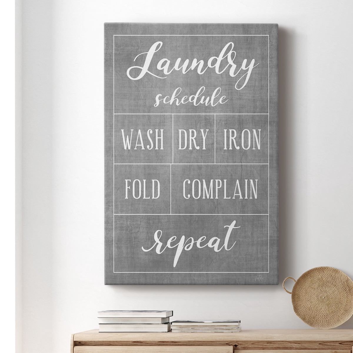 Laundry Schedule Premium Gallery Wrapped Canvas - Ready to Hang