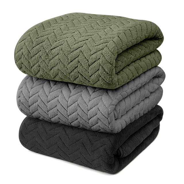 Toallas de Baño 3Packs Absorbentes Juego De Toallas Ultra Suaves de Gran Tamaño, Toalla de Microfibra de Secado Rápido para Baño, Hotel, Hogar, Piscina(Negro+Verde Oscuro+Gris Oscuro)
