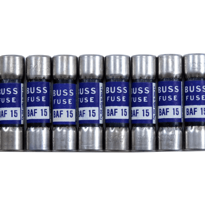 10 Pack of Bussmann 15A 250V Fast Acting Midget Fuses BAF-15