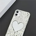 thumbnail image 3 of Plating Water Ripple Folds Love Heart Mirror Phone Case Compatible with iPhone Case (Blue,iPhone 14 Pro), 3 of 6