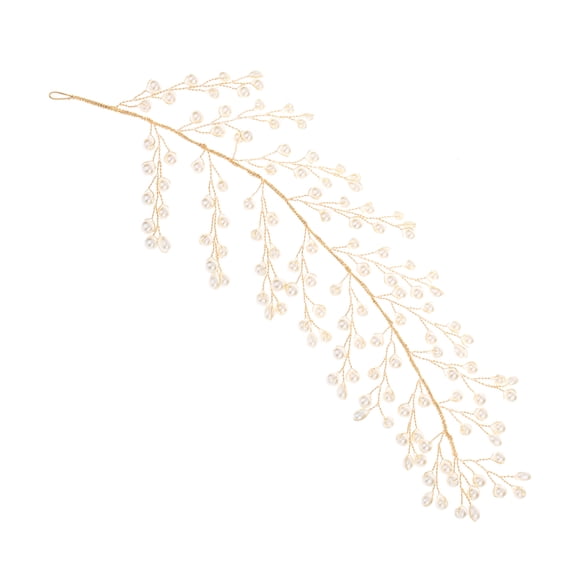 Minkissy Bridal Hair Pieces Leaf Shape Hair Accessories with Pearls for Women Wedding 1Set